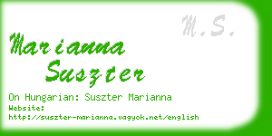 marianna suszter business card